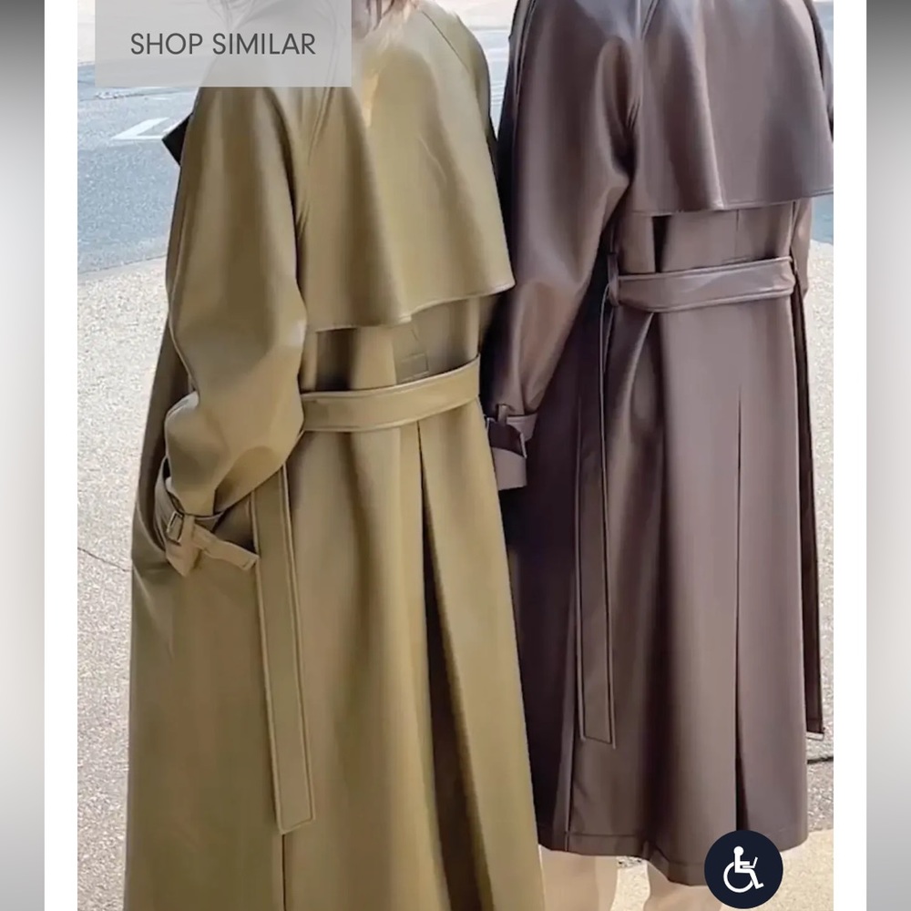 Oak and Fort Brown Leather Trench